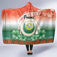 Penama Vanuatu Hooded Blanket Hibiscus Sand Drawing with Pacific Pattern LT9 - Polynesian Pride