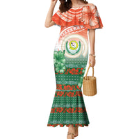 Penama Vanuatu Mermaid Dress Hibiscus Sand Drawing with Pacific Pattern LT9 Women Red Art - Polynesian Pride