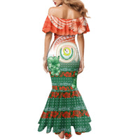 Penama Vanuatu Mermaid Dress Hibiscus Sand Drawing with Pacific Pattern LT9 - Polynesian Pride