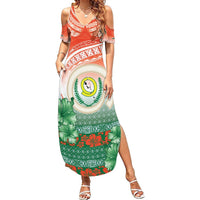 Penama Vanuatu Summer Maxi Dress Hibiscus Sand Drawing with Pacific Pattern LT9 Women Red Art - Polynesian Pride