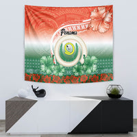 Penama Vanuatu Tapestry Hibiscus Sand Drawing with Pacific Pattern LT9 - Polynesian Pride
