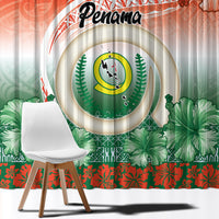 Penama Vanuatu Window Curtain Hibiscus Sand Drawing with Pacific Pattern LT9 - Polynesian Pride