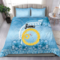 Sanma Vanuatu Bedding Set Hibiscus Sand Drawing with Pacific Pattern LT9 - Polynesian Pride