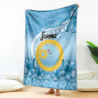 Sanma Vanuatu Blanket Hibiscus Sand Drawing with Pacific Pattern LT9 - Polynesian Pride