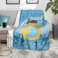 Sanma Vanuatu Blanket Hibiscus Sand Drawing with Pacific Pattern LT9 - Polynesian Pride
