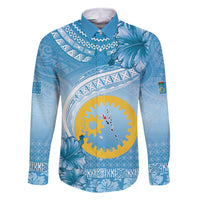 Sanma Vanuatu Family Matching Summer Maxi Dress and Hawaiian Shirt Hibiscus Sand Drawing with Pacific Pattern