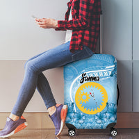 Sanma Vanuatu Luggage Cover Hibiscus Sand Drawing with Pacific Pattern LT9 - Polynesian Pride
