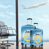 Sanma Vanuatu Luggage Cover Hibiscus Sand Drawing with Pacific Pattern LT9 - Polynesian Pride