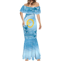 Sanma Vanuatu Mermaid Dress Hibiscus Sand Drawing with Pacific Pattern LT9 - Polynesian Pride