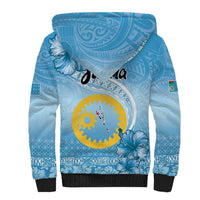 Sanma Vanuatu Sherpa Hoodie Hibiscus Sand Drawing with Pacific Pattern LT9 - Polynesian Pride