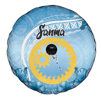 Sanma Vanuatu Spare Tire Cover Hibiscus Sand Drawing with Pacific Pattern LT9 - Polynesian Pride