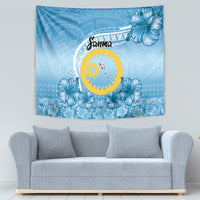 Sanma Vanuatu Tapestry Hibiscus Sand Drawing with Pacific Pattern LT9 - Polynesian Pride
