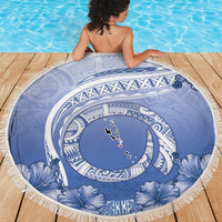 Shefa Vanuatu Beach Blanket Hibiscus Sand Drawing with Pacific Pattern LT9 - Polynesian Pride
