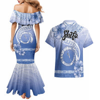 Shefa Vanuatu Couples Matching Mermaid Dress and Hawaiian Shirt Hibiscus Sand Drawing with Pacific Pattern LT9 - Polynesian Pride