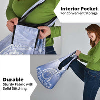 Shefa Vanuatu Grocery Bag Hibiscus Sand Drawing with Pacific Pattern