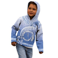 Shefa Vanuatu Kid Hoodie Hibiscus Sand Drawing with Pacific Pattern