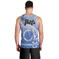 Shefa Vanuatu Men Tank Top Hibiscus Sand Drawing with Pacific Pattern LT9 - Polynesian Pride