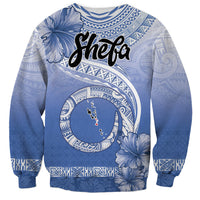 Shefa Vanuatu Sweatshirt Hibiscus Sand Drawing with Pacific Pattern LT9 - Polynesian Pride