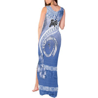 Shefa Vanuatu Tank Maxi Dress Hibiscus Sand Drawing with Pacific Pattern LT9 - Polynesian Pride