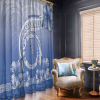 Shefa Vanuatu Window Curtain Hibiscus Sand Drawing with Pacific Pattern LT9 - Polynesian Pride
