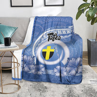 Tafea Vanuatu Blanket Hibiscus Sand Drawing with Pacific Pattern LT9 - Polynesian Pride