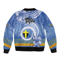 Tafea Vanuatu Bomber Jacket Hibiscus Sand Drawing with Pacific Pattern LT9 - Polynesian Pride