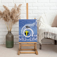 Tafea Vanuatu Canvas Wall Art Hibiscus Sand Drawing with Pacific Pattern LT9 - Polynesian Pride