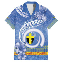 Tafea Vanuatu Hawaiian Shirt Hibiscus Sand Drawing with Pacific Pattern LT9 Blue Art - Polynesian Pride