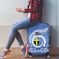 Tafea Vanuatu Luggage Cover Hibiscus Sand Drawing with Pacific Pattern LT9 - Polynesian Pride
