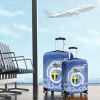 Tafea Vanuatu Luggage Cover Hibiscus Sand Drawing with Pacific Pattern LT9 - Polynesian Pride
