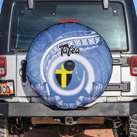 Tafea Vanuatu Spare Tire Cover Hibiscus Sand Drawing with Pacific Pattern LT9 Blue Art - Polynesian Pride