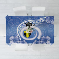 Tafea Vanuatu Tablecloth Hibiscus Sand Drawing with Pacific Pattern LT9 Blue Art - Polynesian Pride