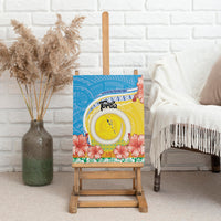 Torba Vanuatu Canvas Wall Art Hibiscus Sand Drawing with Pacific Pattern LT9 - Polynesian Pride