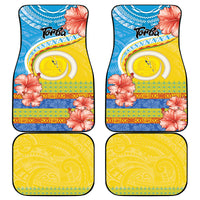 Torba Vanuatu Car Mats Hibiscus Sand Drawing with Pacific Pattern LT9 - Polynesian Pride