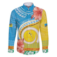 Torba Vanuatu Family Matching Mermaid Dress and Hawaiian Shirt Hibiscus Sand Drawing with Pacific Pattern