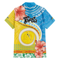 Torba Vanuatu Family Matching Off Shoulder Maxi Dress and Hawaiian Shirt Hibiscus Sand Drawing with Pacific Pattern