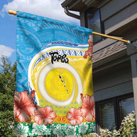 Torba Vanuatu Garden Flag Hibiscus Sand Drawing with Pacific Pattern LT9 - Polynesian Pride