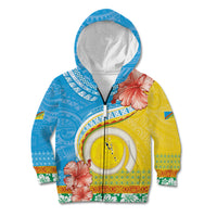 Torba Vanuatu Kid Hoodie Hibiscus Sand Drawing with Pacific Pattern