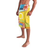 Torba Vanuatu Lavalava Hibiscus Sand Drawing with Pacific Pattern LT9 - Polynesian Pride