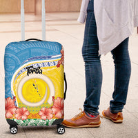 Torba Vanuatu Luggage Cover Hibiscus Sand Drawing with Pacific Pattern LT9 Green Gold - Polynesian Pride