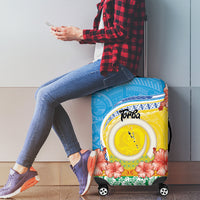 Torba Vanuatu Luggage Cover Hibiscus Sand Drawing with Pacific Pattern LT9 - Polynesian Pride
