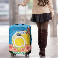 Torba Vanuatu Luggage Cover Hibiscus Sand Drawing with Pacific Pattern LT9 - Polynesian Pride