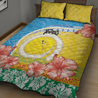 Torba Vanuatu Quilt Bed Set Hibiscus Sand Drawing with Pacific Pattern LT9 - Polynesian Pride