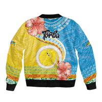 Torba Vanuatu Sleeve Zip Bomber Jacket Hibiscus Sand Drawing with Pacific Pattern LT9 - Polynesian Pride