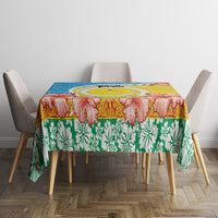 Torba Vanuatu Tablecloth Hibiscus Sand Drawing with Pacific Pattern LT9 - Polynesian Pride