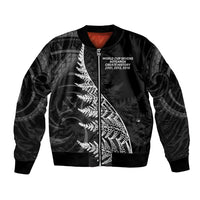 New Zealand Black Fern 7s Bomber Jacket History World Cup Sevens LT9 Unisex Black - Polynesian Pride