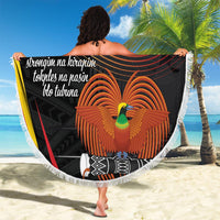 Personalised Papua Niugini Tok Pisin Wik Beach Blanket LT9 - Polynesian Pride
