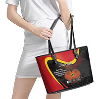 Personalised Papua Niugini Tok Pisin Wik Leather Tote Bag LT9 - Polynesian Pride