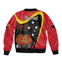 Personalised Papua Niugini Tok Pisin Wik Sleeve Zip Bomber Jacket LT9 - Polynesian Pride