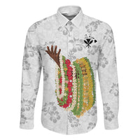 Hawaii Lei Kamehameha Family Matching Puletasi and Hawaiian Shirt Ke'oke'o Seamless Pattern Hibiscus Flower LT9 Daughter's Dress White - Polynesian Pride